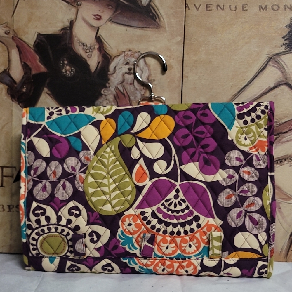 Vera Bradley Plum Crazy Hanging Travel Organizer